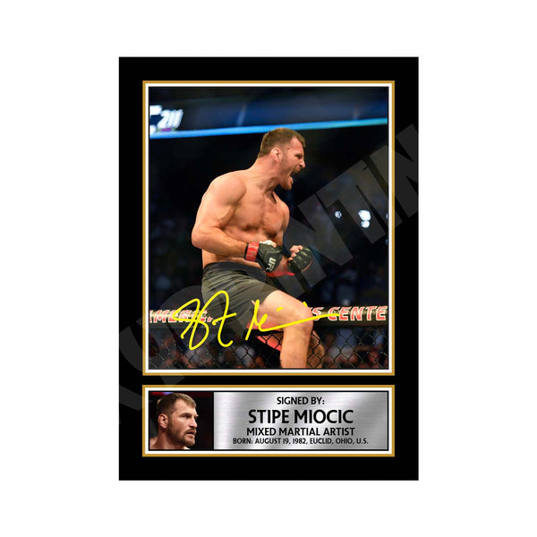 Stipe Miocic MMA Wrestler Printed Signature Print – MMA Wrestling