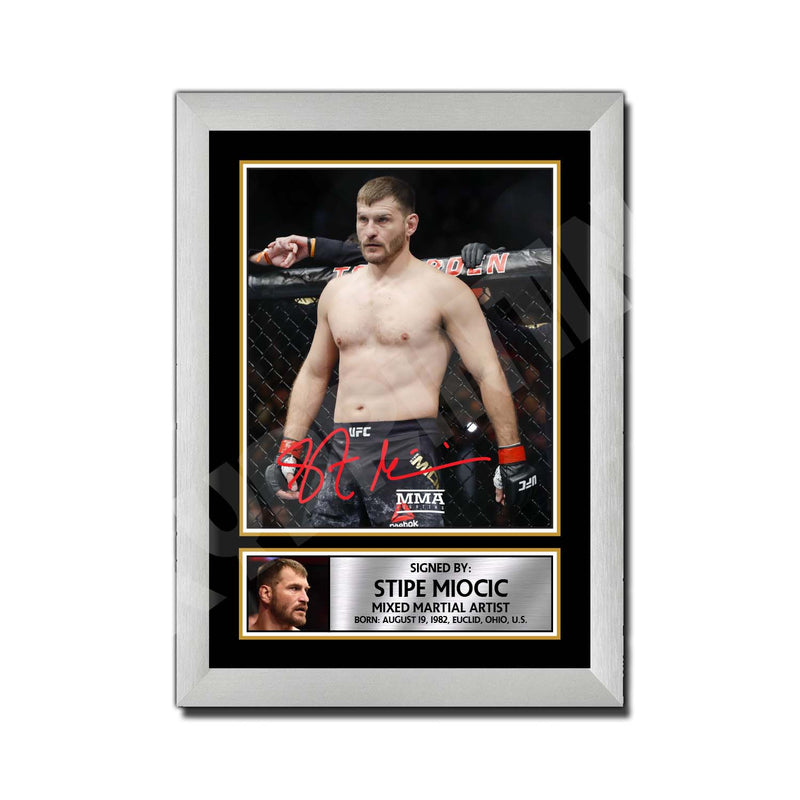 Stipe Miocic 2 Limited Edition MMA Wrestler Signed Print - MMA Wrestling