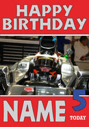 Personalised Stoffel Vandoorne F1 THEME INSPIRED PERSONALISED Kids Adult Birthday Card 2