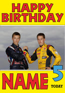 Personalised Stoffel Vandoorne F1 THEME INSPIRED PERSONALISED Kids Adult Birthday Card 4