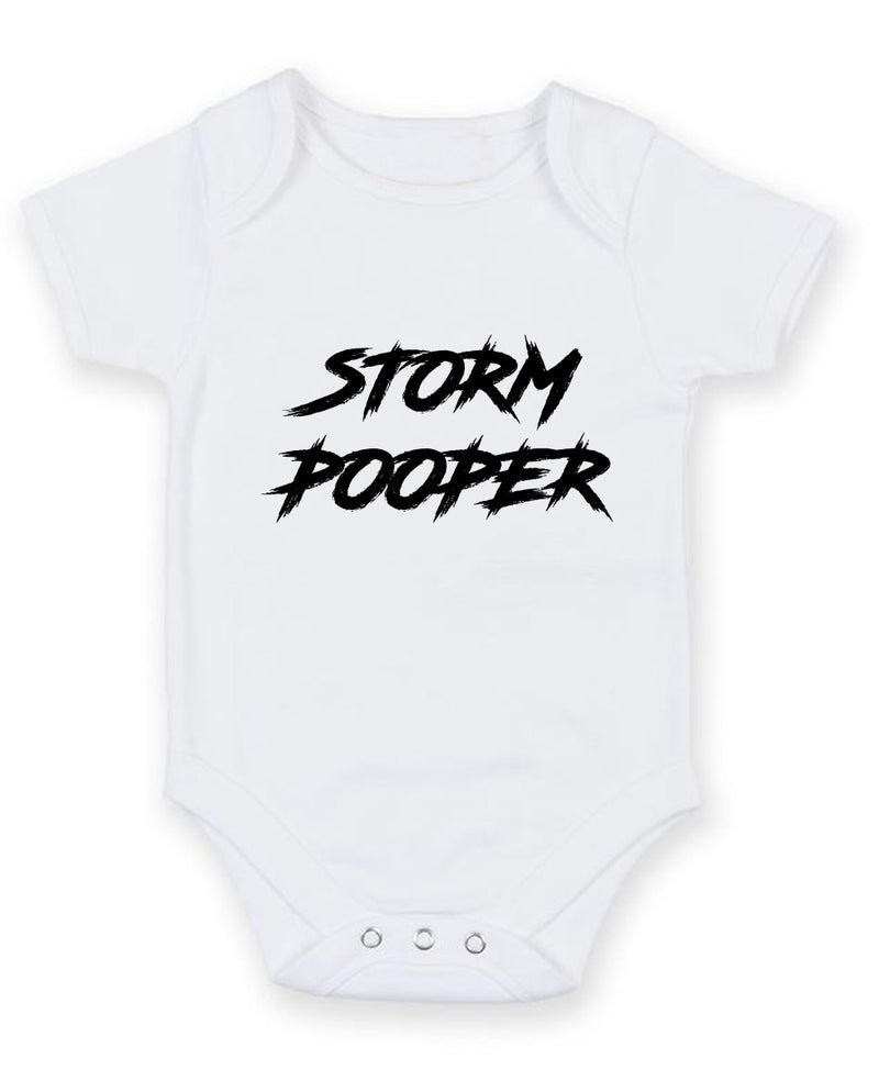Storm Pooper Personalised Baby Boy Girl Unisex Short Sleeve Bodysuit