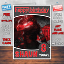 Personalised Street Fighter Akuma Inspired Style Game Kids Inspired Birthday Card (SA)