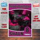 Personalised Street Fighter Hugo Inspired Style Game Kids Inspired Birthday Card (SA)