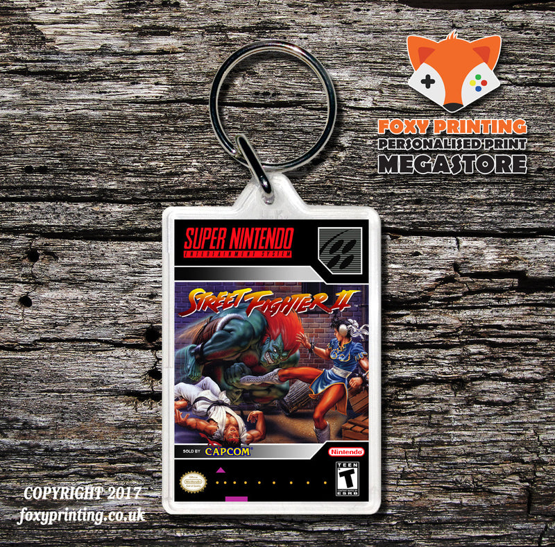 Street Fighter II Game Inspired Retro Gaming Keyring