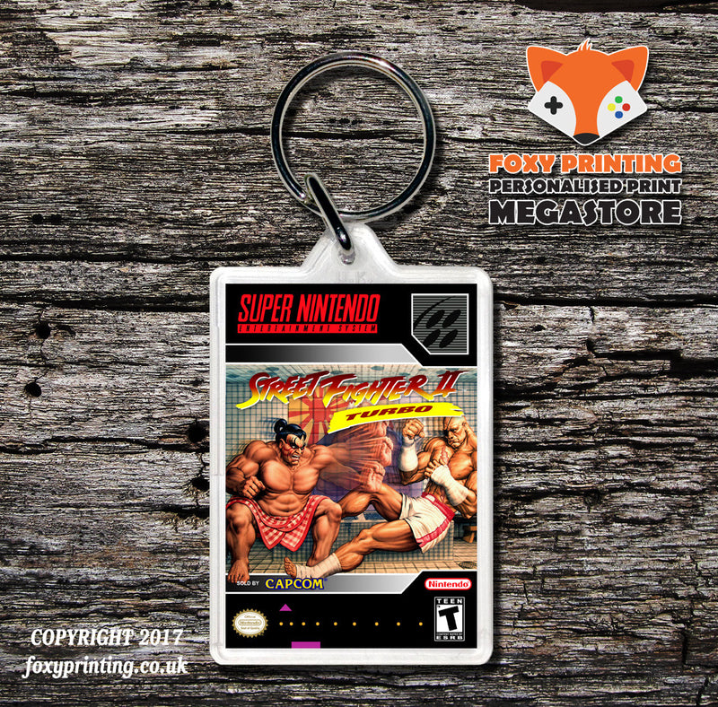 Street Fighter II Turbo Game Inspired Retro Gaming Keyring