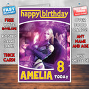 Personalised Street Fighter Kazuya Nina Inspired Style Game Kids Inspired Birthday Card (SA)