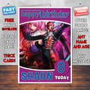 Personalised Street Fighter Lars Alisa Inspired Style Game Kids Inspired Birthday Card (SA)