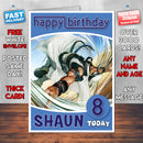 Personalised Street Fighter Rashid Inspired Style Game Kids Inspired Birthday Card (SA)