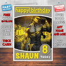 Personalised Street Fighter Yun Inspired Style Game Kids Inspired Birthday Card (SA)