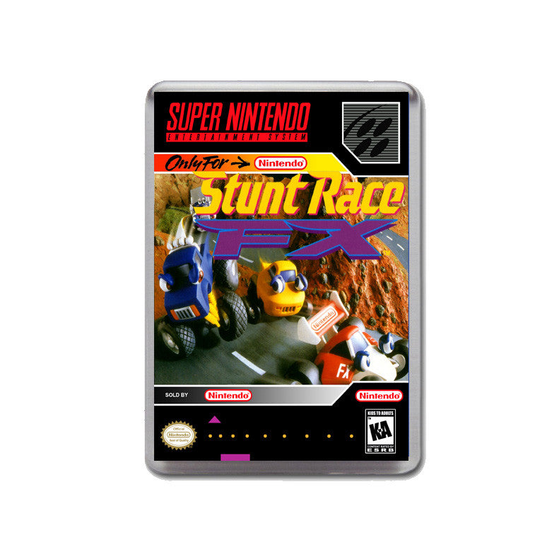 Stunt Race Fx - SNES GAME inspired Retro Gaming Magnet