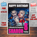 Suicide Squad DAUGHTER BM THEME INSPIRED Style PERSONALISED Kids Adult FUNNY Birthday Card