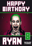 Suicide Squad NEW Design 2 THEME INSPIRED Kids Adult Personalised Birthday Card