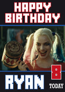 Suicide Squad NEW Design 3 THEME INSPIRED Kids Adult Personalised Birthday Card