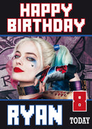 Suicide Squad NEW Design 5 THEME INSPIRED Kids Adult Personalised Birthday Card