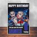 Suicide Squad Shaun 4 THEME INSPIRED Style PERSONALISED Kids Adult FUNNY Birthday Card