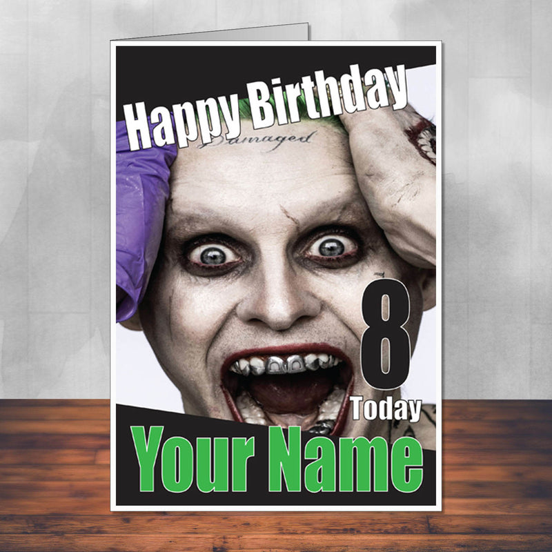 Suicide Squad Shaun 5 THEME INSPIRED Style PERSONALISED Kids Adult FUNNY Birthday Card