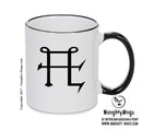 Sulphuric Acid Black Handle Alchemy Mug GOTHIC GOTH HORROR STARS HORROSCOPE BLACK MAGIC MUG