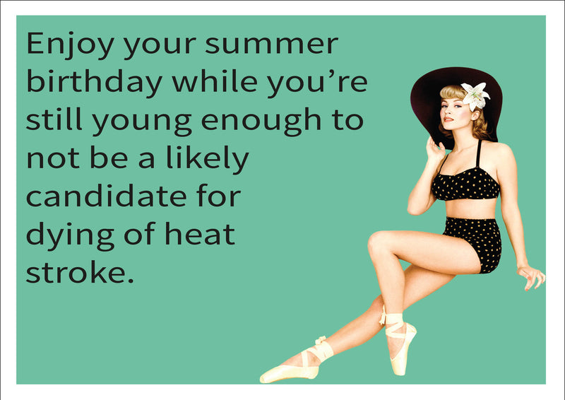 Summer Birthday INSPIRED Adult Personalised Birthday Card Birthday Card