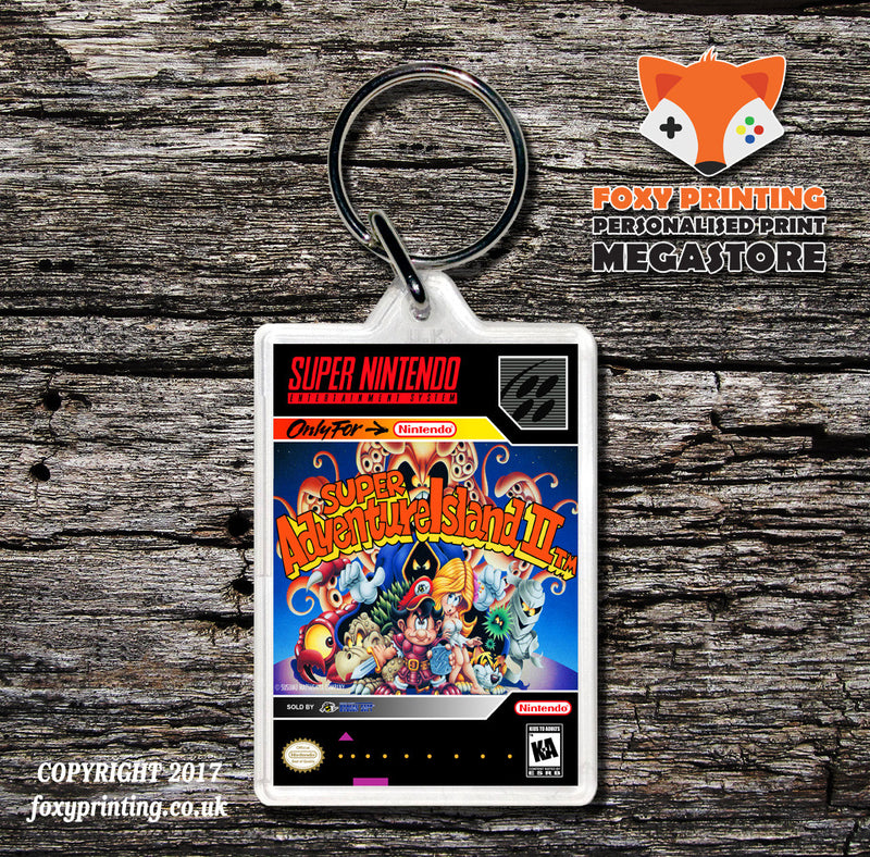 Super Adventure Island 2 Game Inspired Retro Gaming Keyring
