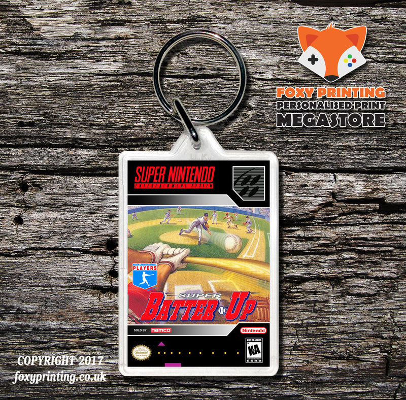 Super Batter Up Game Inspired Retro Gaming Keyring