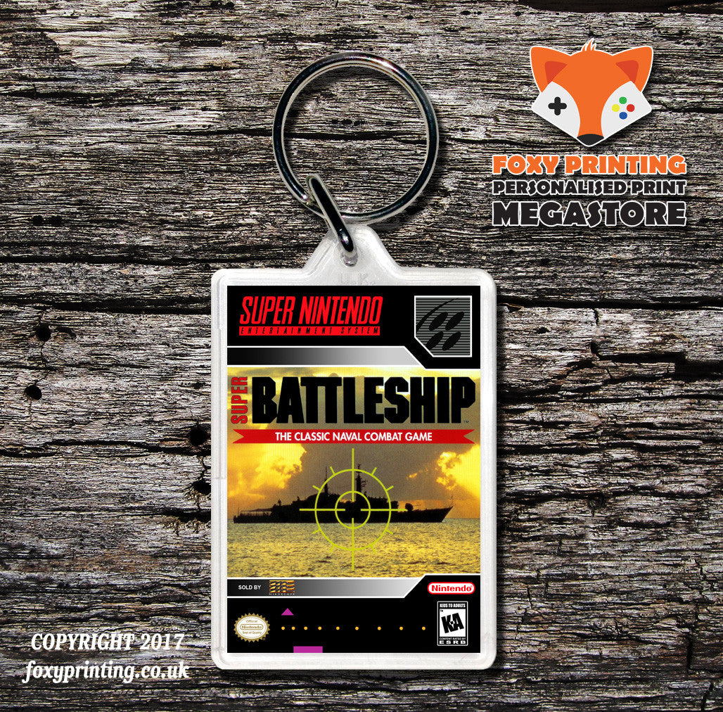 Super Battleship Game Inspired Retro Gaming Keyring