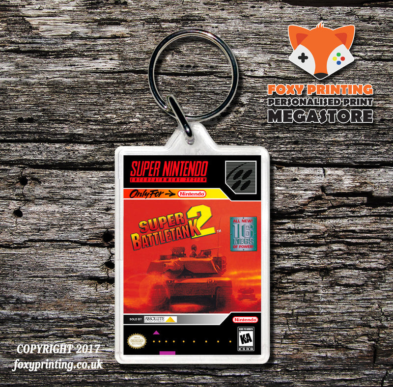 Super Battletank 2 Game Inspired Retro Gaming Keyring