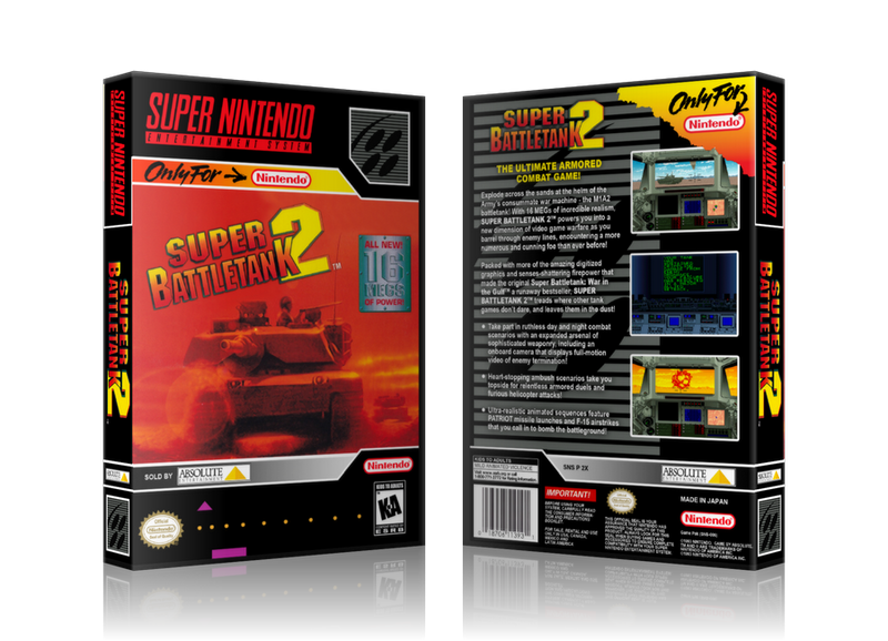 Super Battletank 2 Replacement Nintendo SNES Game Case Or Cover
