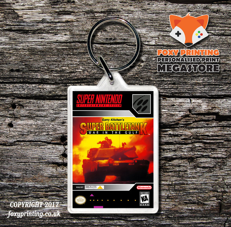 Super Battletank Game Inspired Retro Gaming Keyring