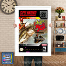 Super Black Bass Super Nintendo GAME INSPIRED THEME Retro Gaming Poster A4 A3 A2 Or A1