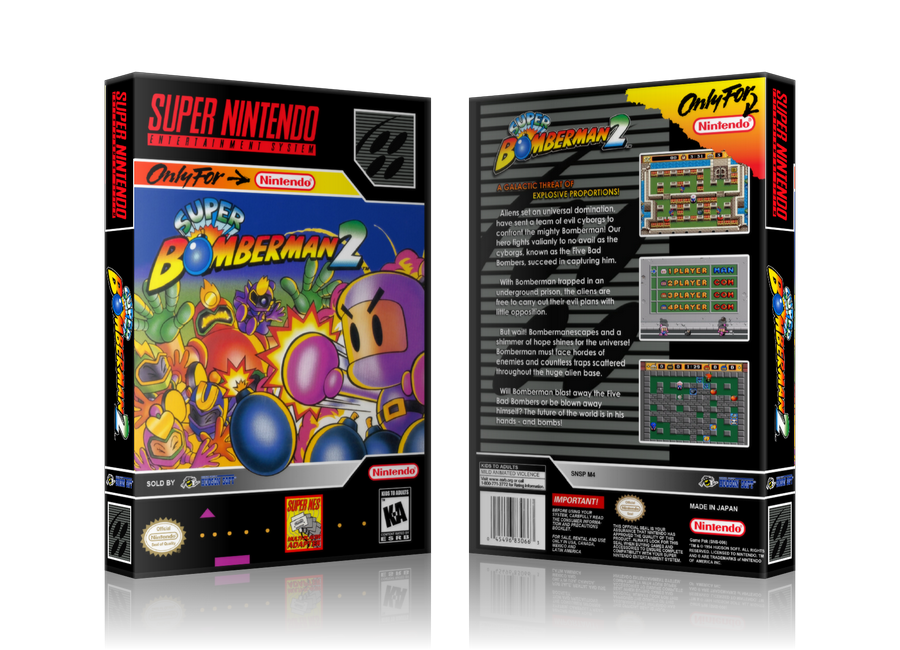Super Bomberman Replacement Nintendo SNES Game Case Or Cover – personalised gift product image 1