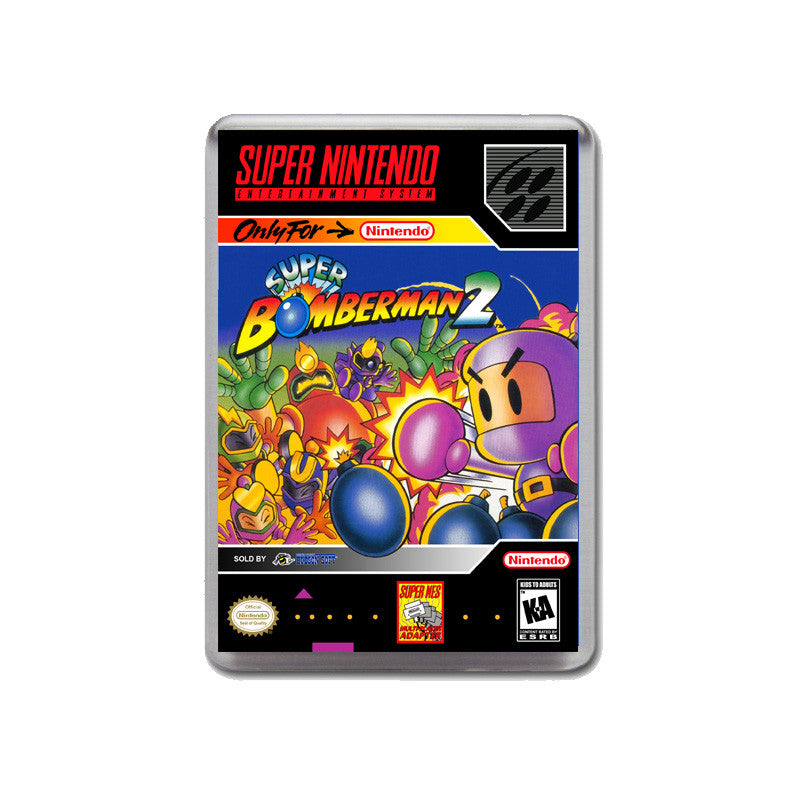 Super Bomberman 2 - SNES GAME inspired Retro Gaming Magnet