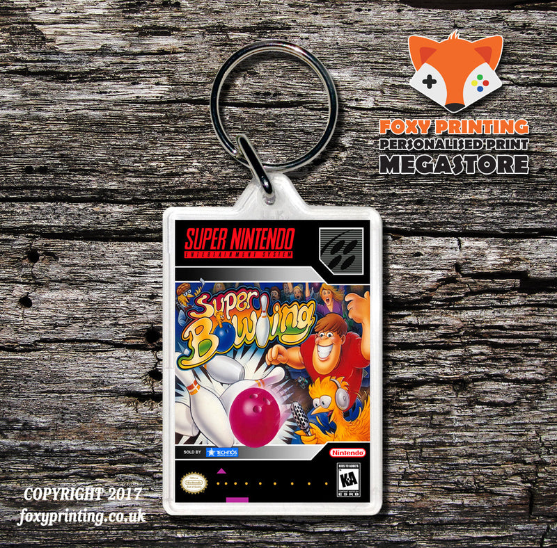 Super Bowling Game Inspired Retro Gaming Keyring