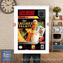 Super Caesars Palace Super Nintendo GAME INSPIRED THEME Retro Gaming Poster A4 A3 A2 Or A1