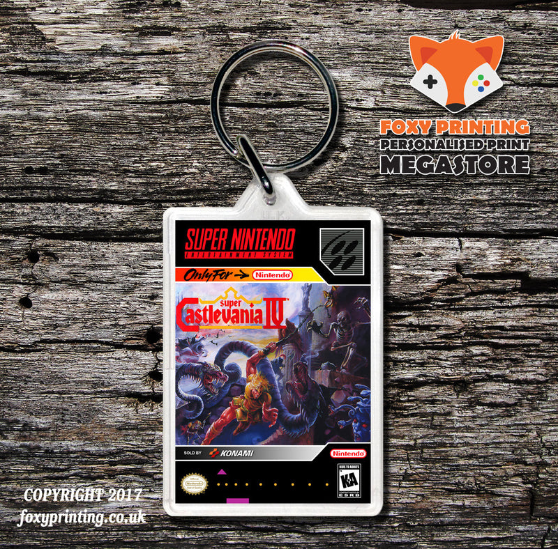 Super Castlevania IV Game Inspired Retro Gaming Keyring