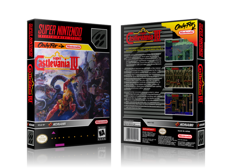 Super Castlevania IV Replacement Nintendo SNES Game Case Or Cover