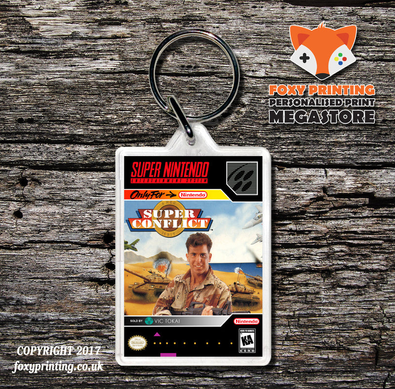 Super Conflict Game Inspired Retro Gaming Keyring
