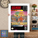 Super Double Dragon Super Nintendo GAME INSPIRED THEME Retro Gaming Poster A4 A3 A2 Or A1