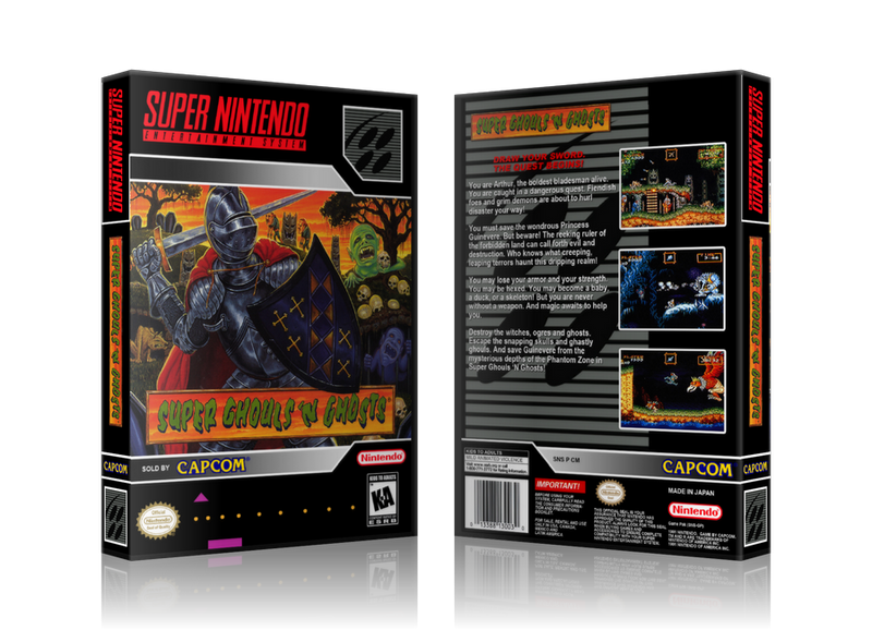 Super Ghouls And Ghosts Replacement Nintendo SNES Game Case Or Cover