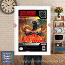 Super Godzilla Super Nintendo GAME INSPIRED THEME Retro Gaming Poster A4 A3 A2 Or A1