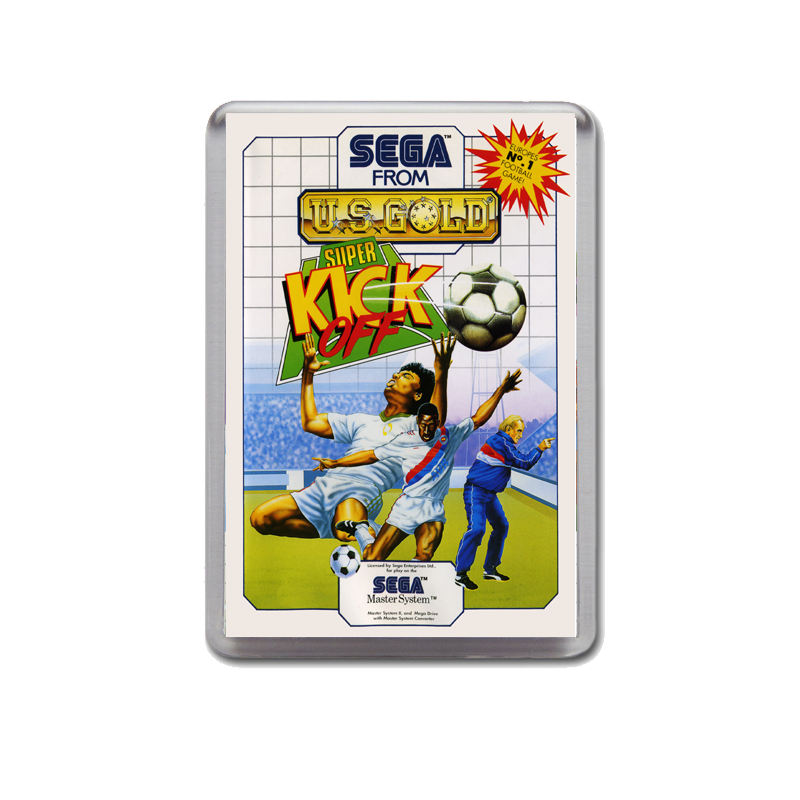 Super Kickoff Sega Master System Game Inspired Fridge Magnet