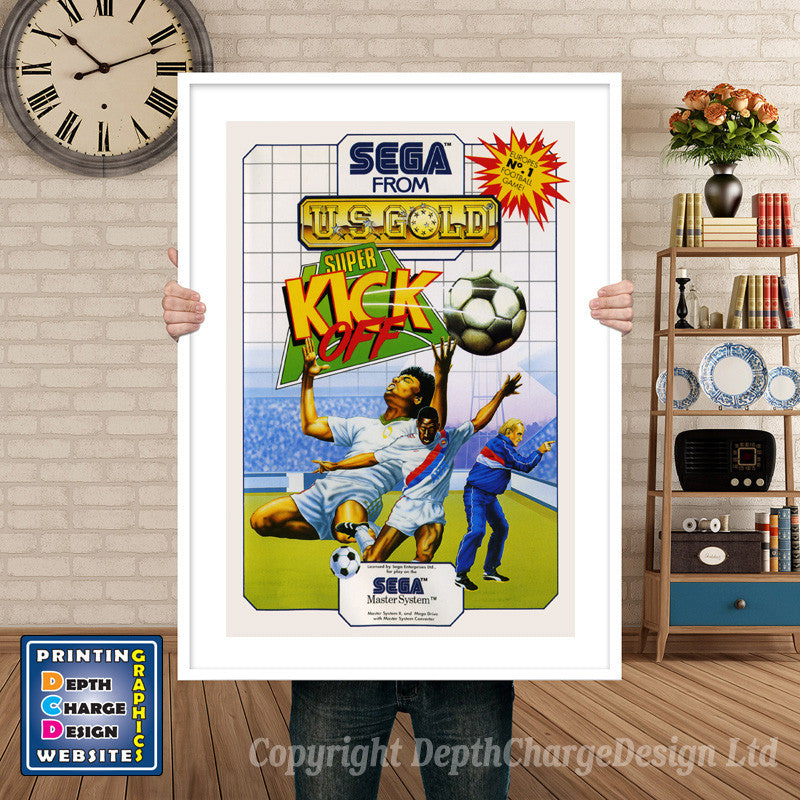 Super Kickoff Inspired Retro Gaming Poster A4 A3 A2 Or A1