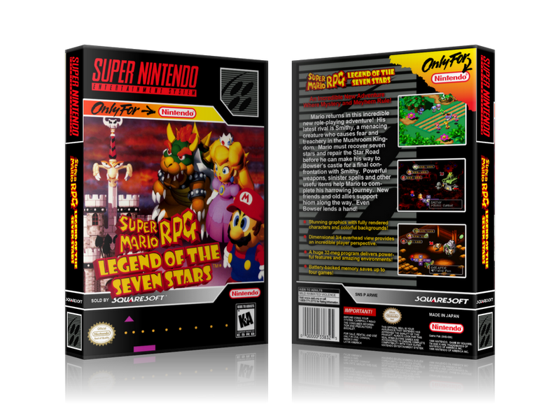 Super Mario RPG Replacement Nintendo SNES Game Case Or Cover