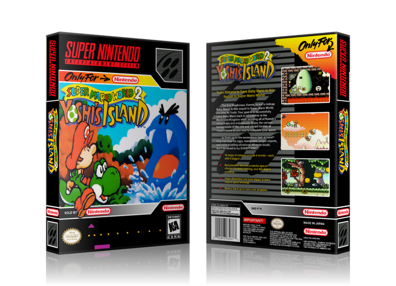 Super Mario World Replacement Nintendo SNES Game Case Or Cover