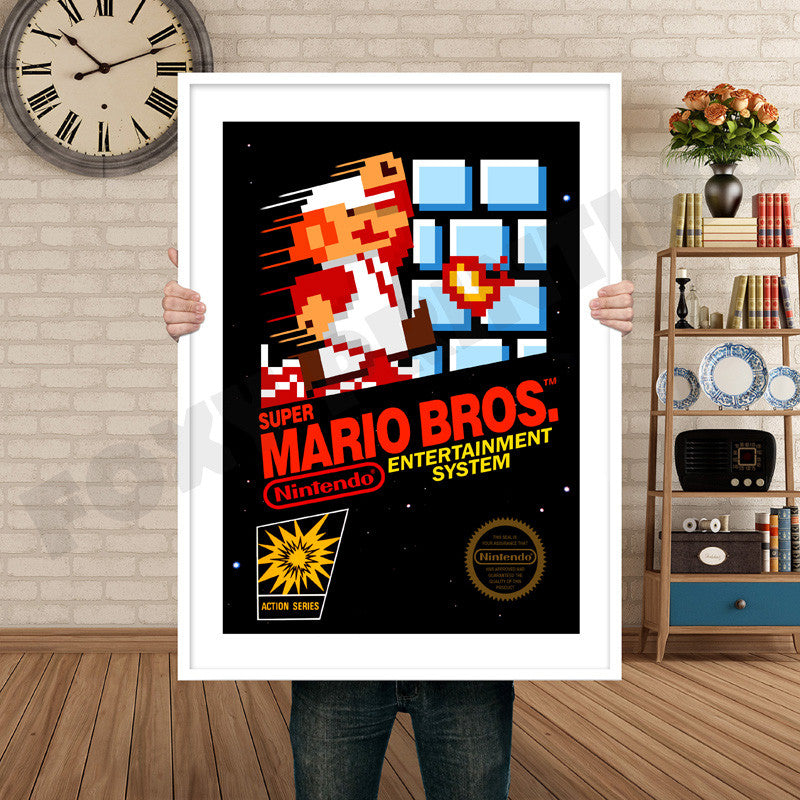 Super Mario Bros Retro GAME INSPIRED THEME Nintendo NES Gaming A4 A3 A2 Or A1 Poster Art 557