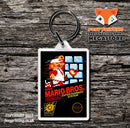 Super Mario Bros Duck Hunt Retro NES Game Cover Art Gaming Keyring