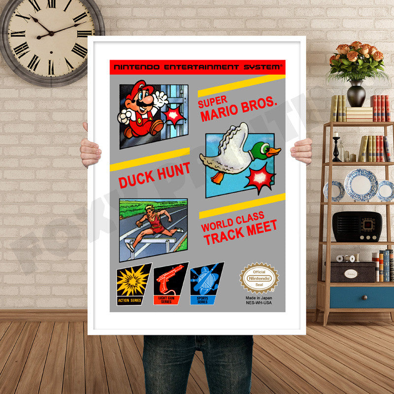 Super Mario Duck Track Retro GAME INSPIRED THEME Nintendo NES Gaming A4 A3 A2 Or A1 Poster Art 559