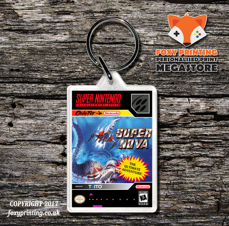 Super Nova Game Inspired Retro Gaming Keyring