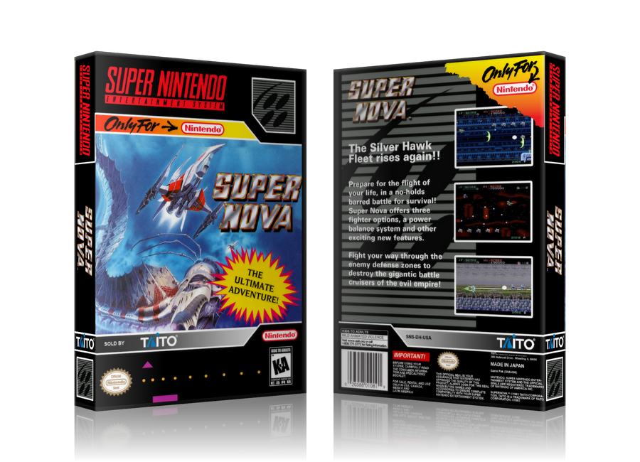 Super Nova Replacement Nintendo SNES Game Case Or Cover – SNES Replacement Game case product image 1