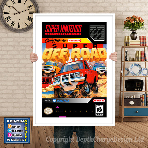 Super Off Road Super Nintendo Game Inspired Theme Retro Gaming Poster