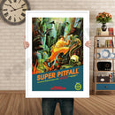 Super Pitfall Retro GAME INSPIRED THEME Nintendo NES Gaming A4 A3 A2 Or A1 Poster Art 563